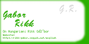 gabor rikk business card